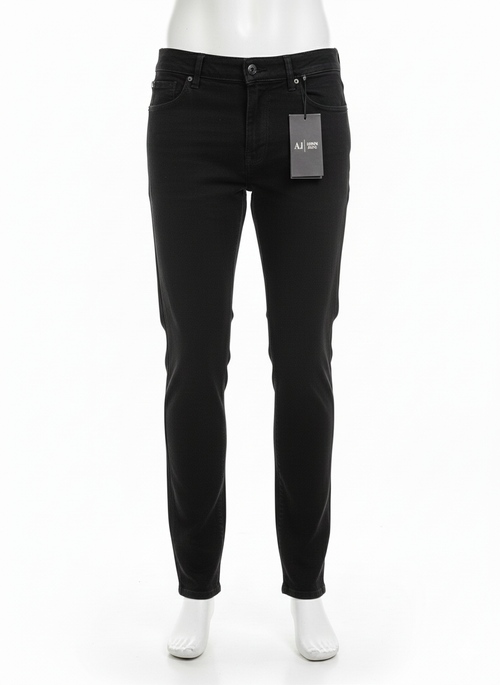 Armani Black Stretch Jeans Straight Fit