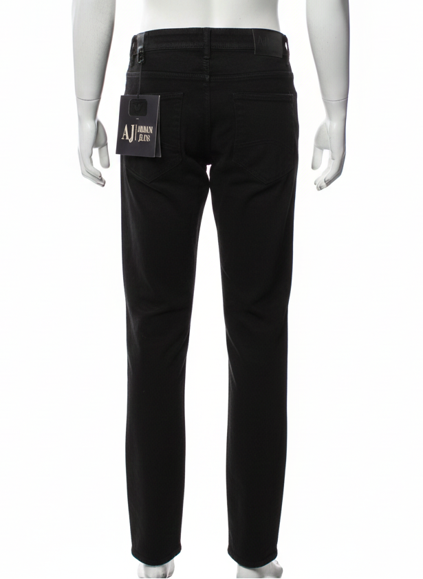 Armani Black Stretch Jeans Straight Fit