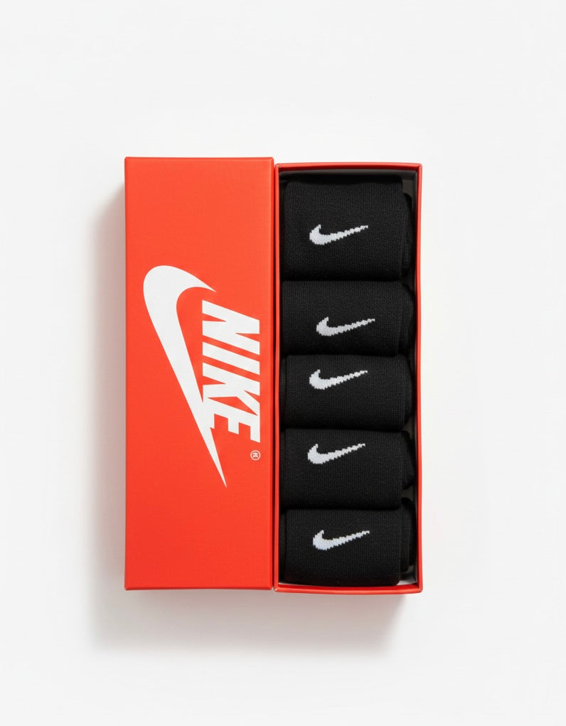 Nike Cushioned Crew Socks Black (Pack of 5)