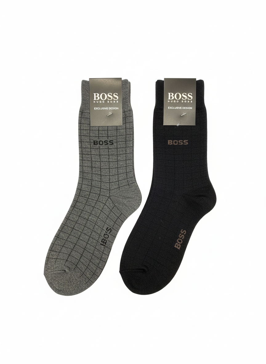 BOSS Executive Check Pattern Socks