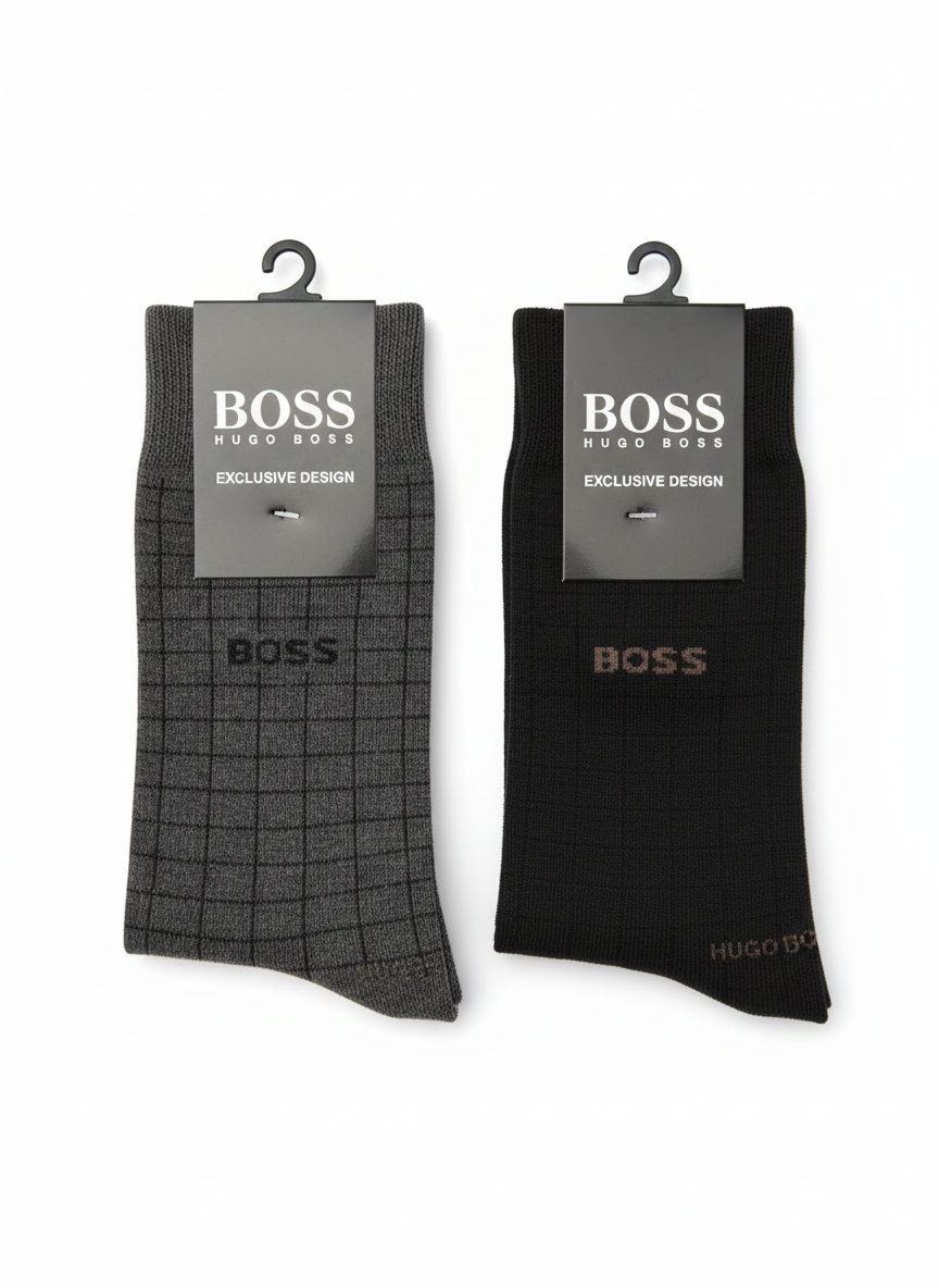 BOSS Executive Check Pattern Socks
