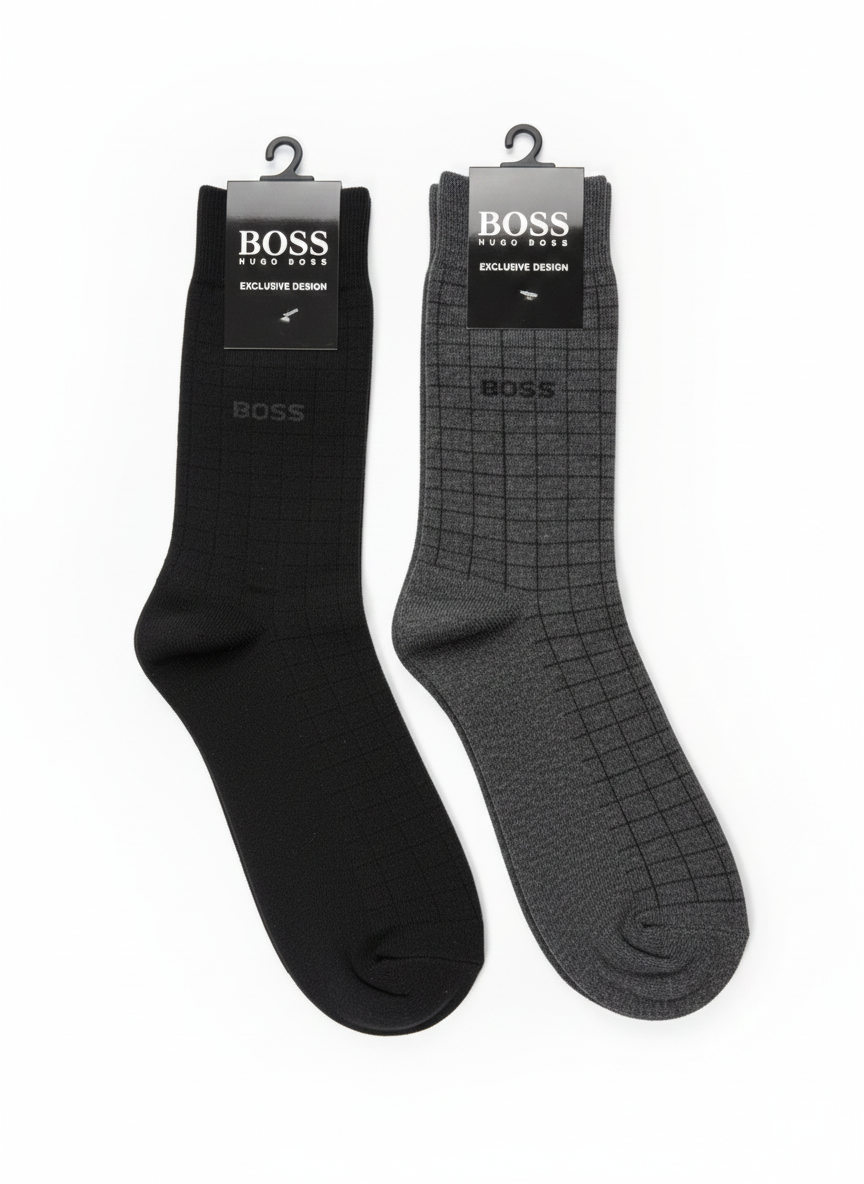 BOSS Executive Check Pattern Socks