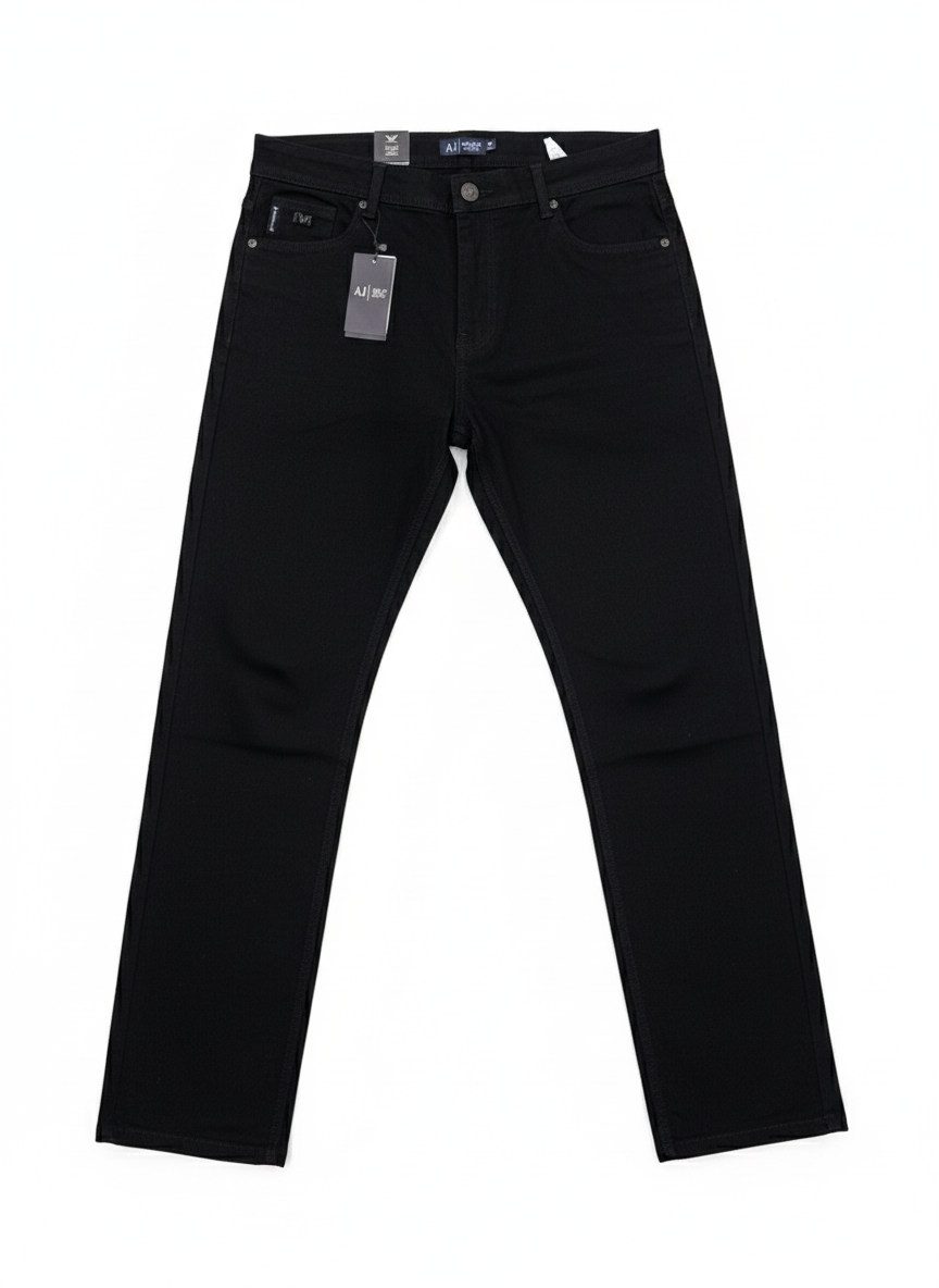 Armani Black Stretch Jeans Straight Fit