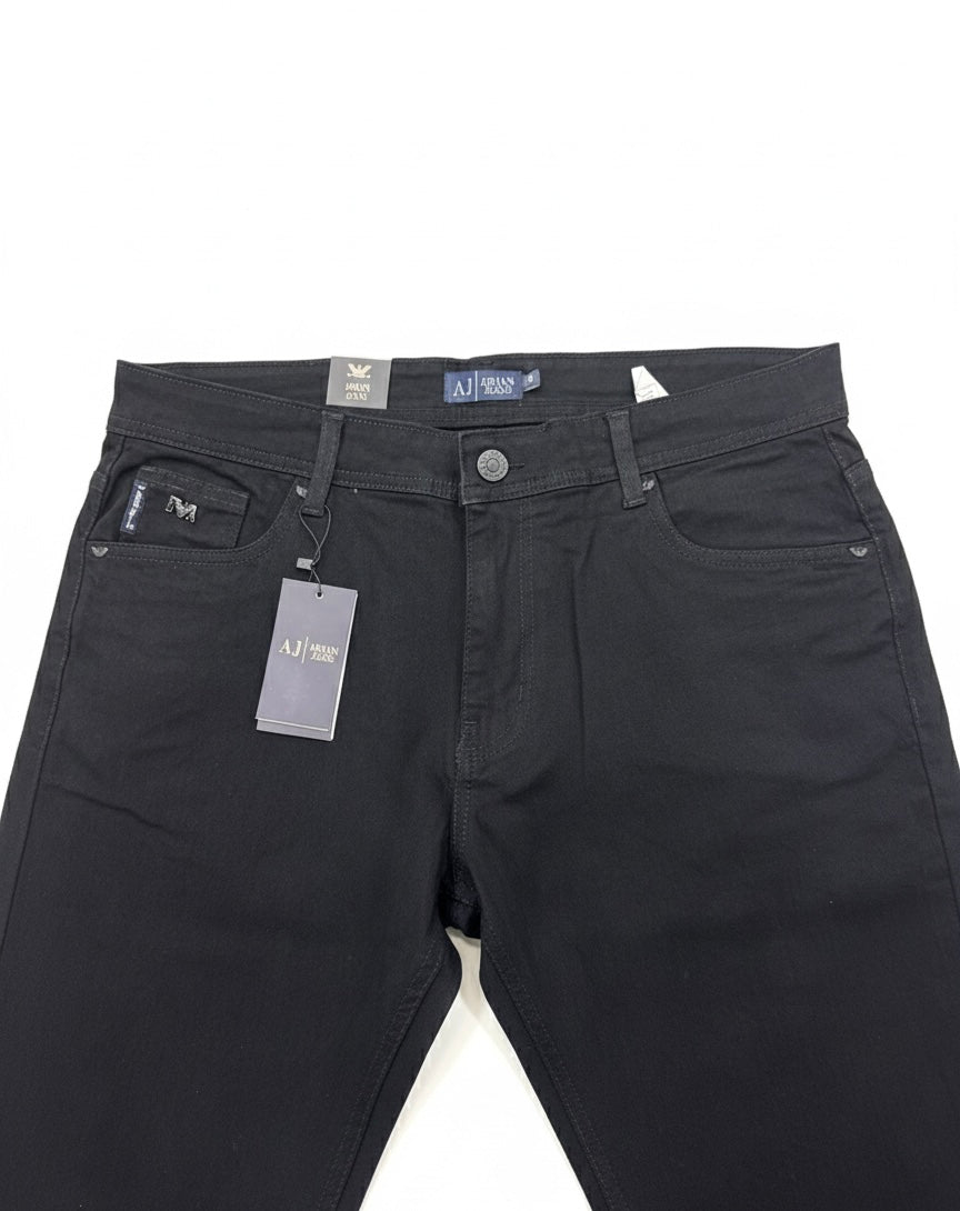 Armani Black Stretch Jeans Straight Fit