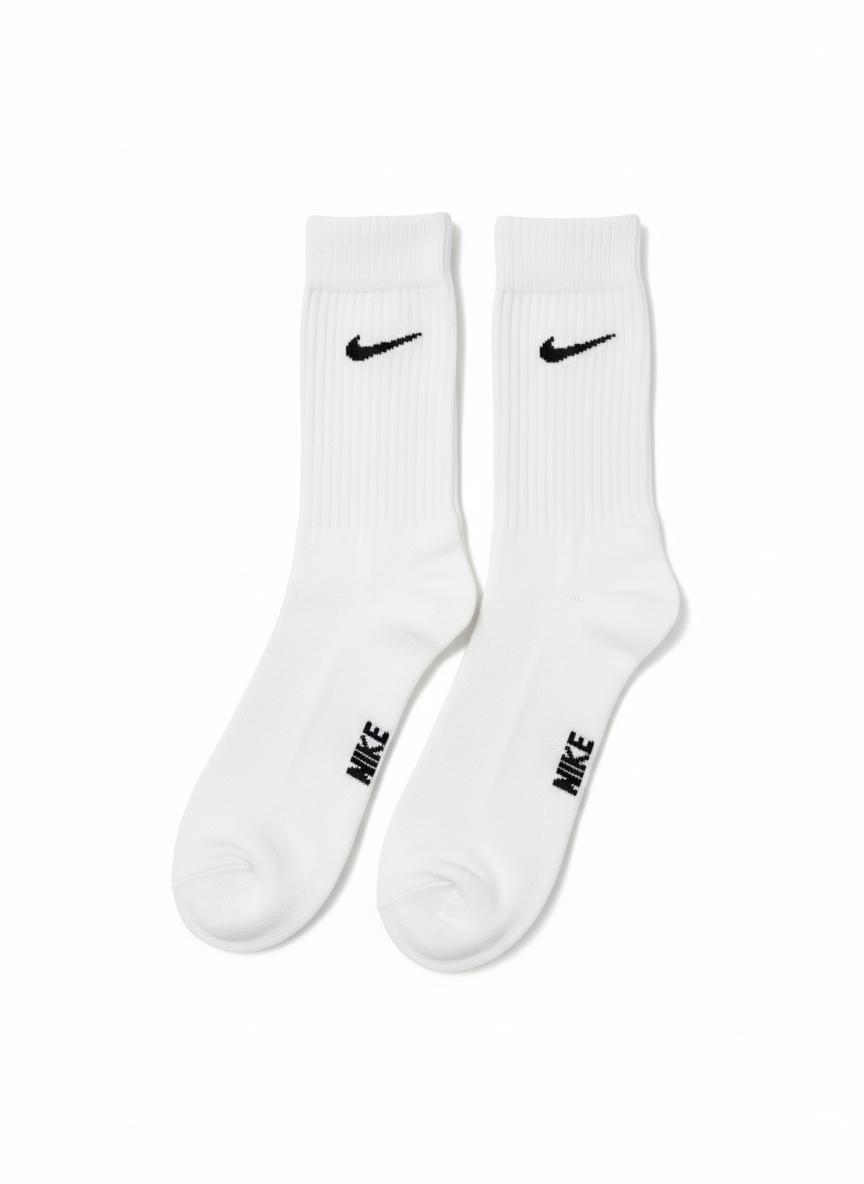 Nike White Crew Long Everyday Cushioned