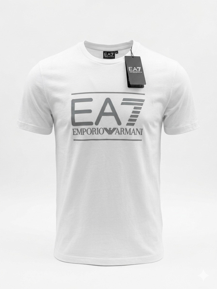 EA7 Emporio Armani Stretch Cotton T-Shirt - White