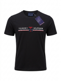 Tommy Hilfiger Embroidered Monogram Stretch T-Shirt - Black