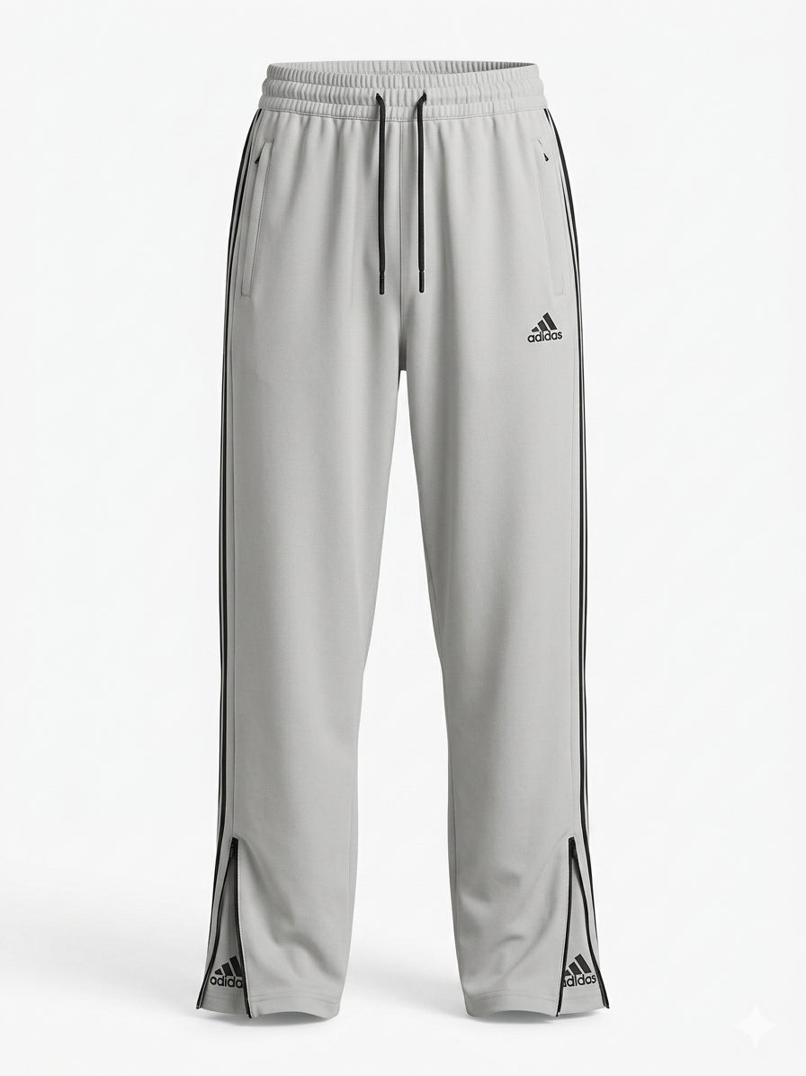 Adidas Baggy Track Pants - Light Grey