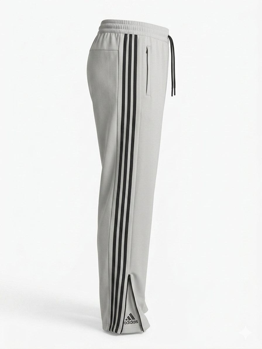 Adidas Baggy Track Pants - Light Grey