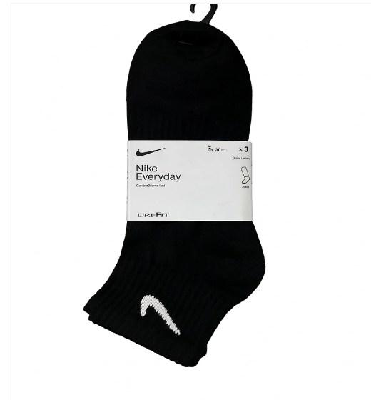 Nike Socks Ankle Black (Pack of 3)