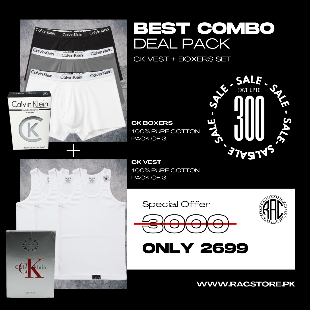 CK Vest & Boxers Combo Deal (Best Value Set)
